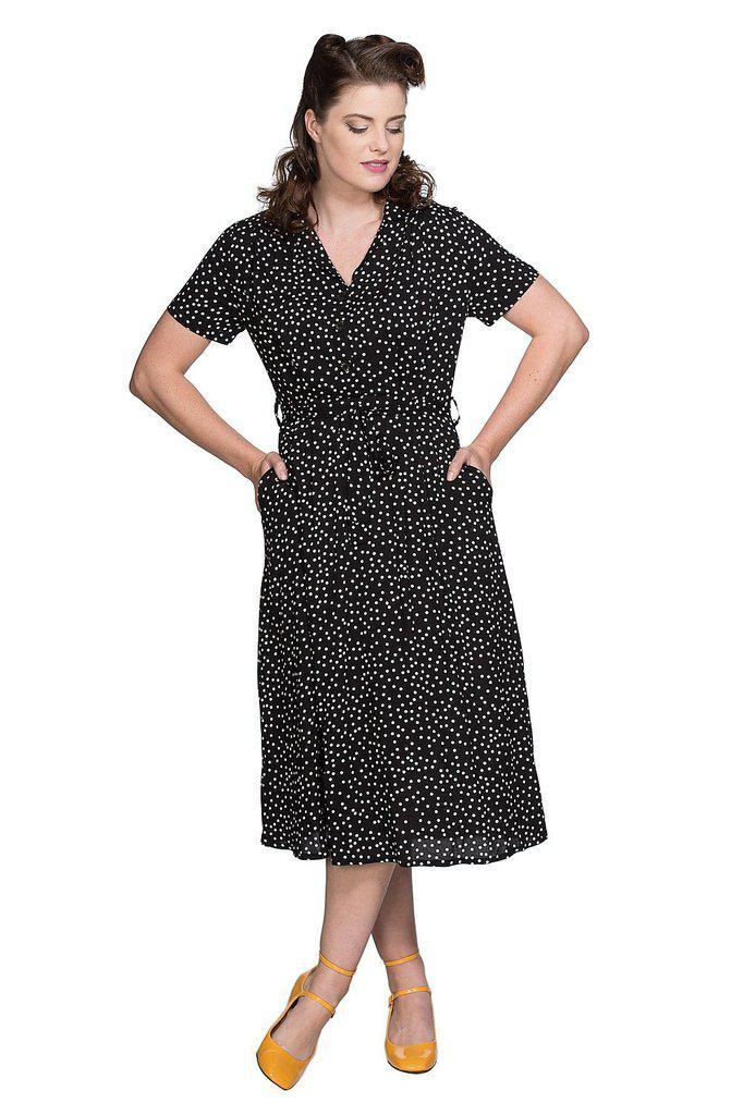 Black Spot Dress-Banned-Dark Fashion Clothing