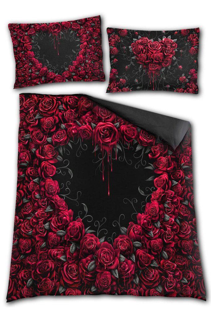 Bleeding Heart - Double Duvet Cover + UK And EU Pillow case-Spiral-Dark Fashion Clothing