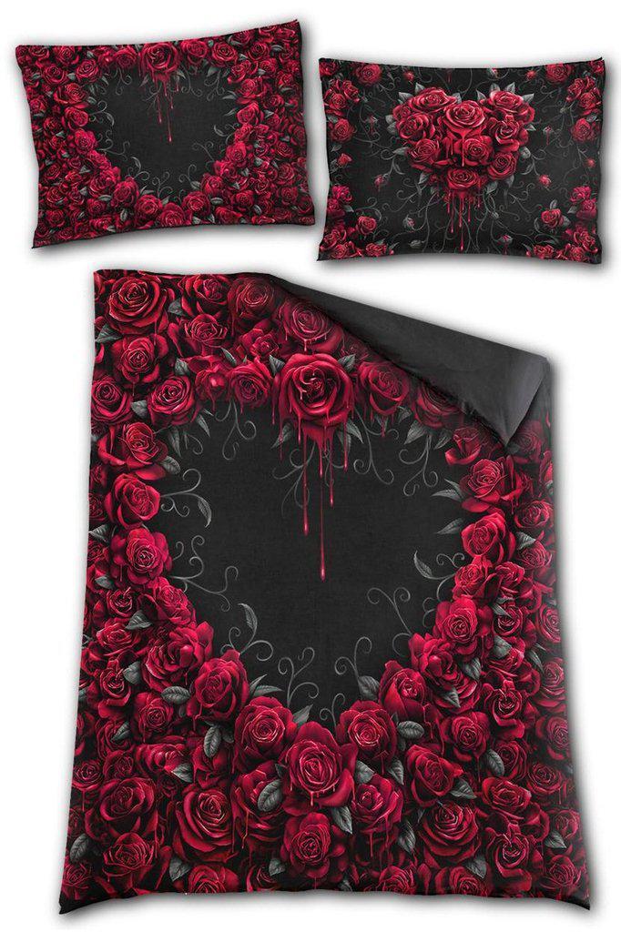 Bleeding Heart - Single Duvet Cover + UK And EU Pillow case-Spiral-Dark Fashion Clothing