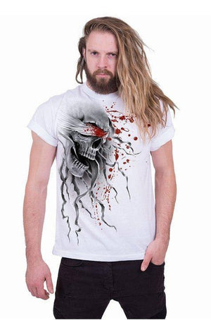 Blind Faith - T-Shirt White-Spiral-Dark Fashion Clothing