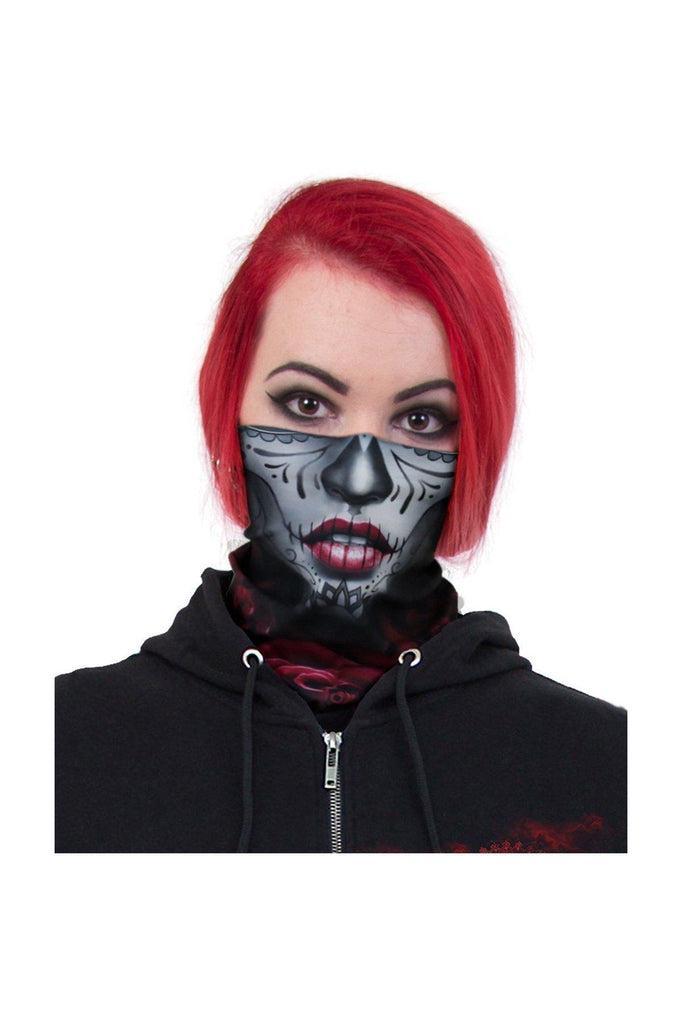 Blood Rose - Multifunctional Face Wraps-Spiral-Dark Fashion Clothing