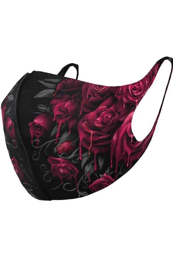 Blood Rose - Protective Face Masks-Spiral-Dark Fashion Clothing