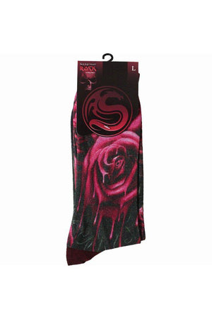 Blood Rose - Unisex Printed Socks-Spiral-Dark Fashion Clothing