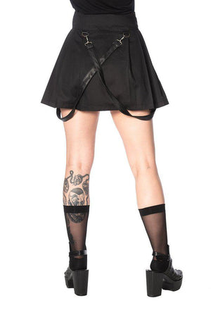Bondage Straps Skirt-Banned-Dark Fashion Clothing