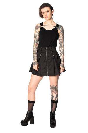 Bondage Straps Skirt-Banned-Dark Fashion Clothing