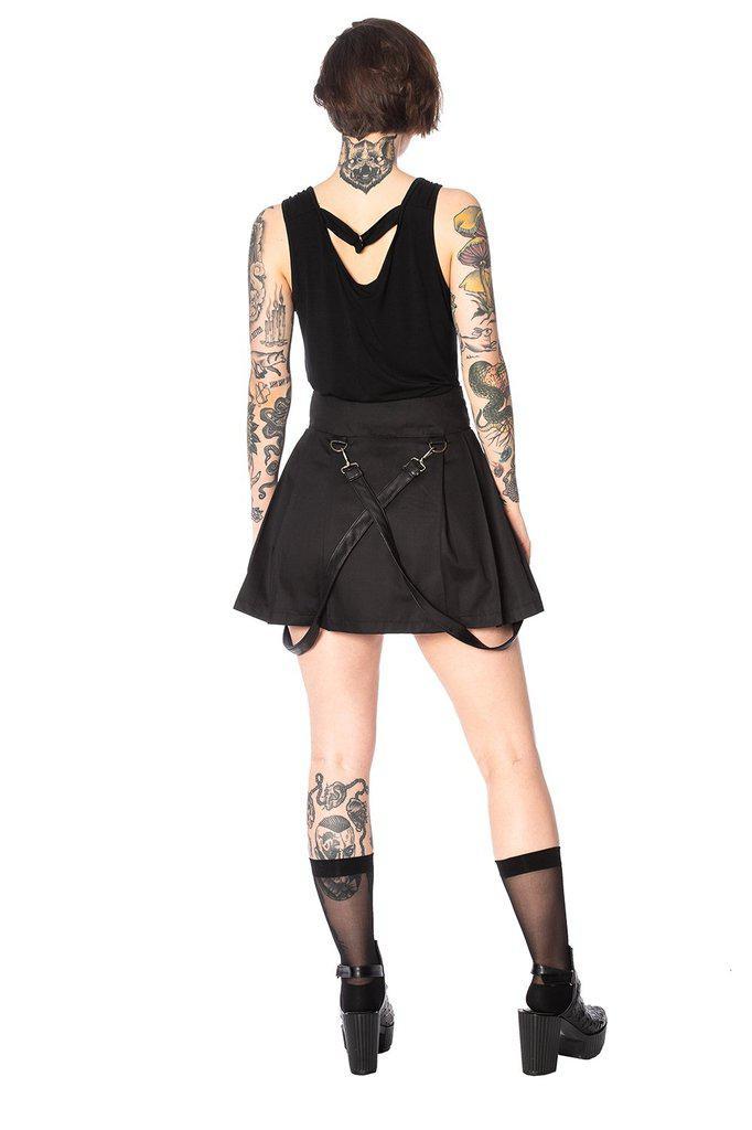 Bondage Straps Skirt-Banned-Dark Fashion Clothing