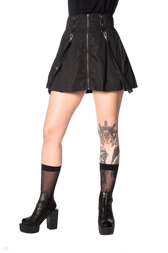 Bondage Straps Skirt-Banned-Dark Fashion Clothing