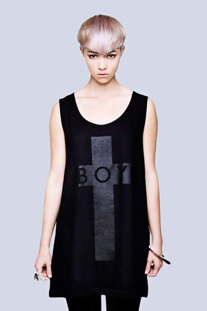 Boy Cross Vest - Unisex-Long Clothing-Dark Fashion Clothing