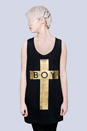 Boy Cross Vest - Unisex-Long Clothing-Dark Fashion Clothing