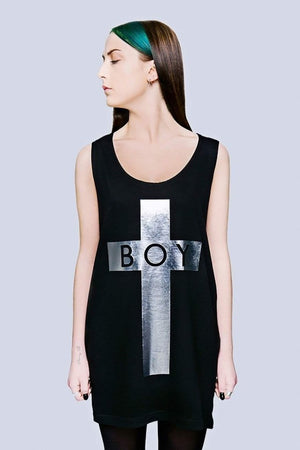 Boy Cross Vest - Unisex-Long Clothing-Dark Fashion Clothing