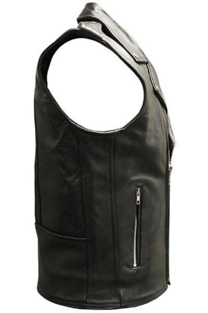 Brando Sleeveless Biker Vest - Skintan Leather-Skintan Leather-Dark Fashion Clothing