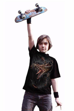 Breaking Out - Kids T-Shirt Black-Spiral-Dark Fashion Clothing