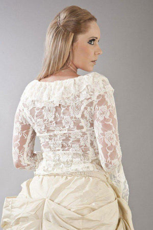 Brenda Long Sleeve Top In Lace-Burleska-Dark Fashion Clothing