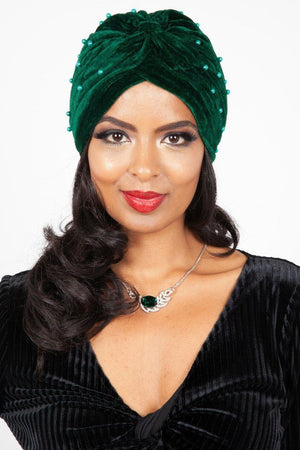 Brianna Pearl Turban-Voodoo Vixen-Dark Fashion Clothing