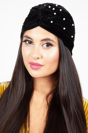 Brianna Pearl Turban-Voodoo Vixen-Dark Fashion Clothing