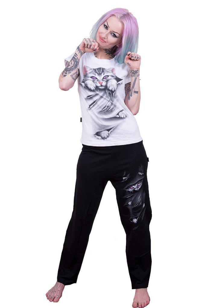 Bright Eyes - 4Pc Gothic Pyjama Set-Spiral-Dark Fashion Clothing