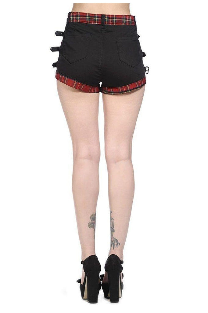 Buckle Shorts-Banned-Dark Fashion Clothing