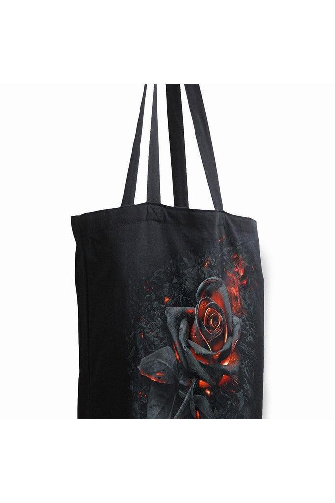 Burnt Rose - Bag 4 Life - Canvas 80Z Long Handle Tote Bag-Spiral-Dark Fashion Clothing
