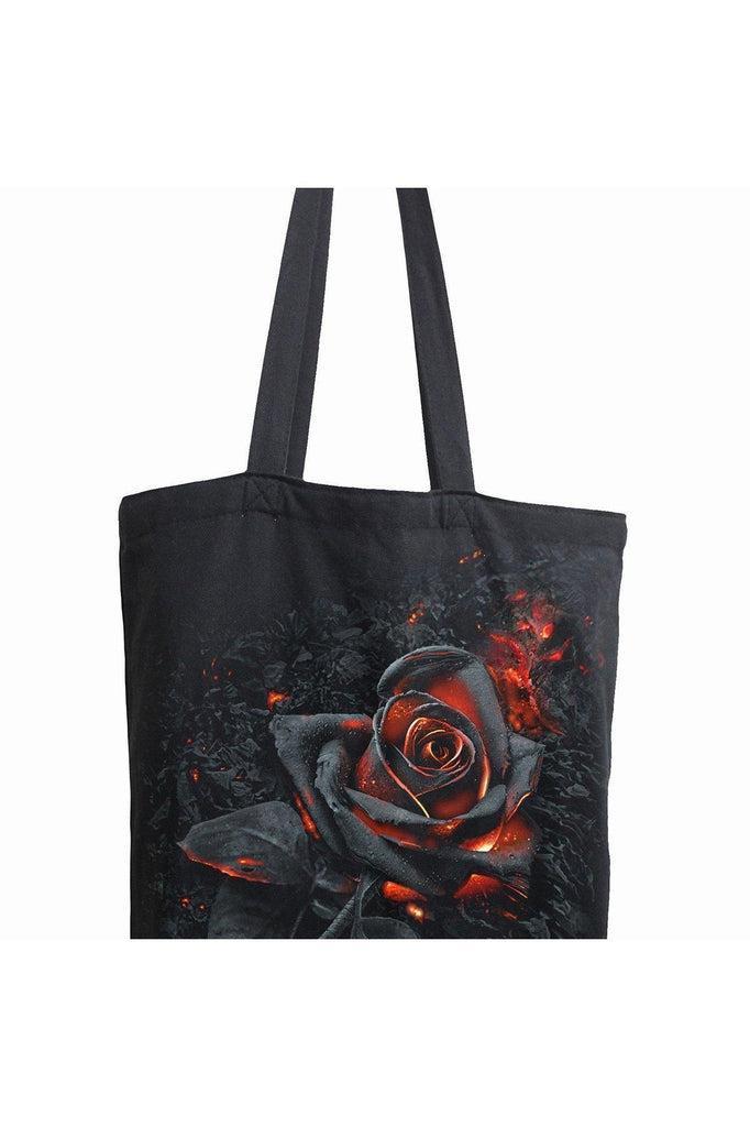 Burnt Rose - Bag 4 Life - Canvas 80Z Long Handle Tote Bag-Spiral-Dark Fashion Clothing