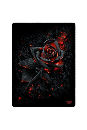 Burnt Rose - Fleece Blanket With Double Sided Print-Spiral-Dark Fashion Clothing