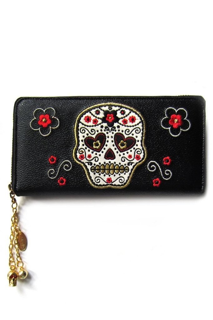 Candy Skull Wallet-Banned-Dark Fashion Clothing