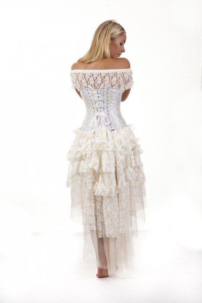 Candy Underbust Burlesque Corset In King Brocade-Burleska-Dark Fashion Clothing