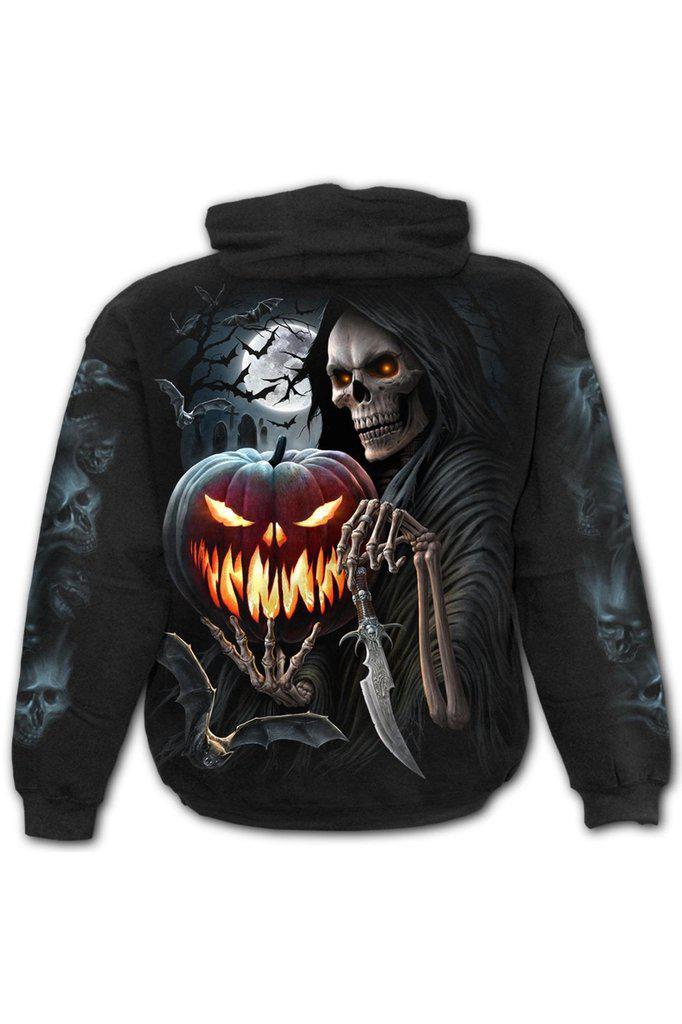 Carving Death - Hoody Black-Spiral-Dark Fashion Clothing