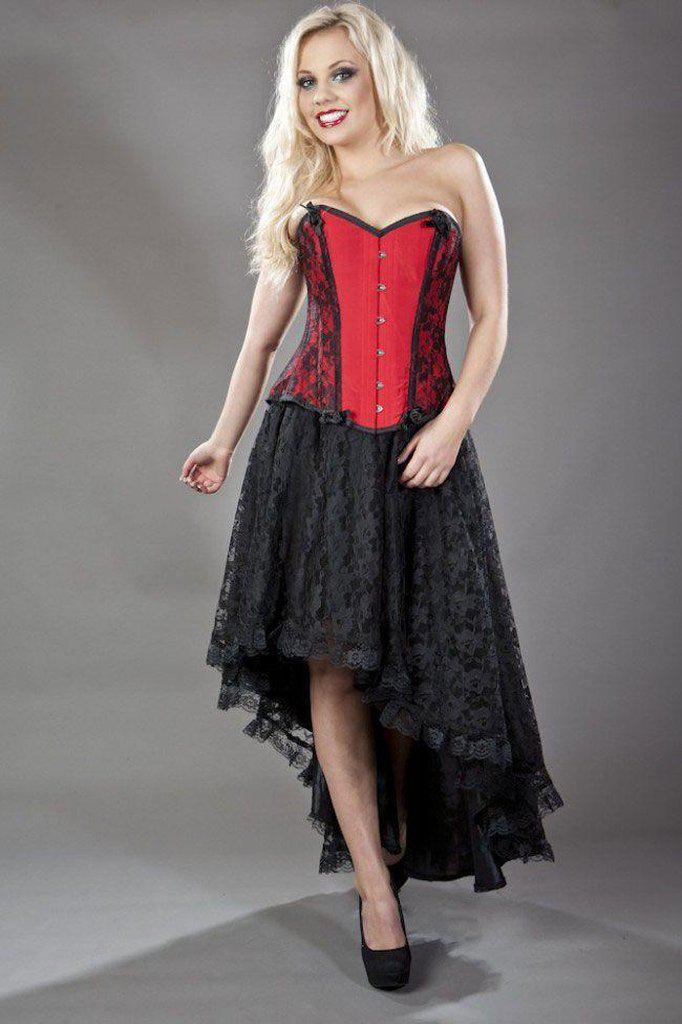 Chantelle Overbust Steel Boned Corset In Taffeta-Burleska-Dark Fashion Clothing