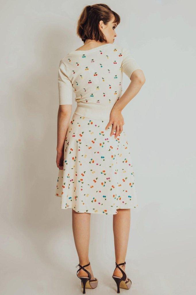 Charlie Knee Length Skirt-Voodoo Vixen-Dark Fashion Clothing