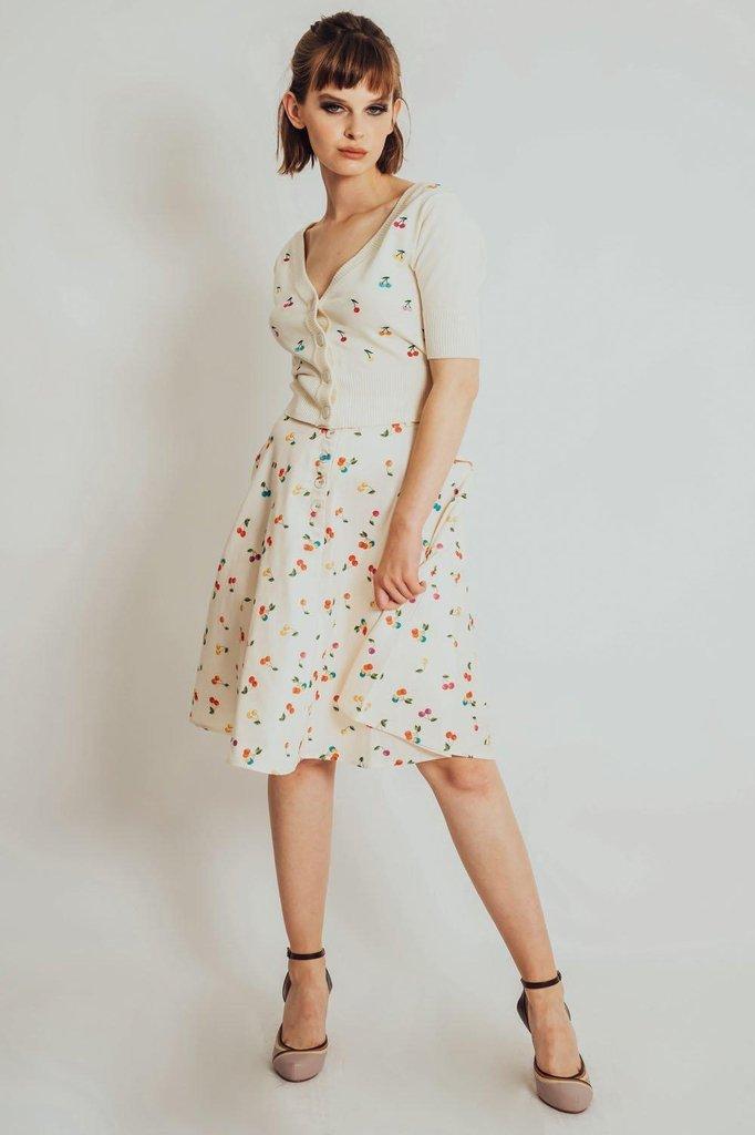 Charlie Knee Length Skirt-Voodoo Vixen-Dark Fashion Clothing