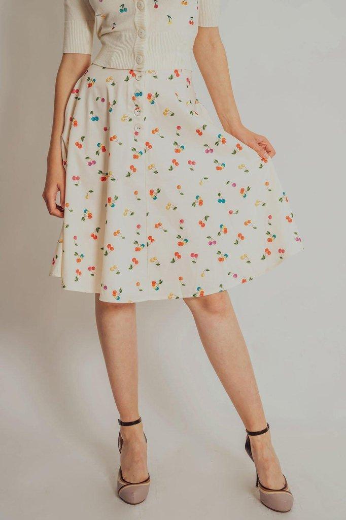 Charlie Knee Length Skirt-Voodoo Vixen-Dark Fashion Clothing