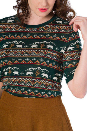 Christmas Bear Jumper-Banned-Dark Fashion Clothing