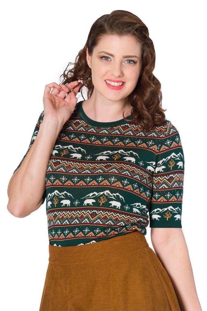 Christmas Bear Jumper-Banned-Dark Fashion Clothing