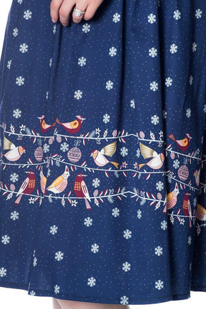 Christmas Bird Dress-Banned-Dark Fashion Clothing