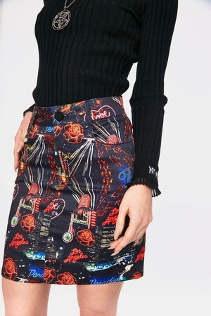 City Lights of Paradise Skirt-Jawbreaker-Dark Fashion Clothing