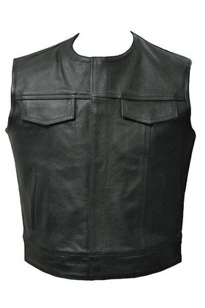 Classic Cut-Off Outlaw Vest - Opie-Skintan Leather-Dark Fashion Clothing