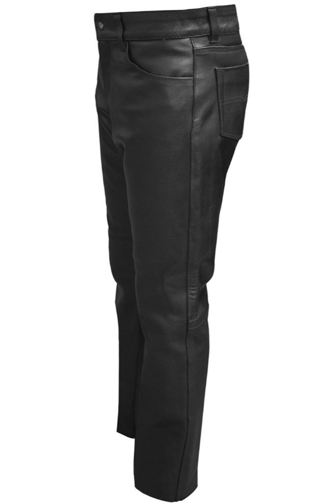 Classic Motorbike Trousers-Skintan Leather-Dark Fashion Clothing