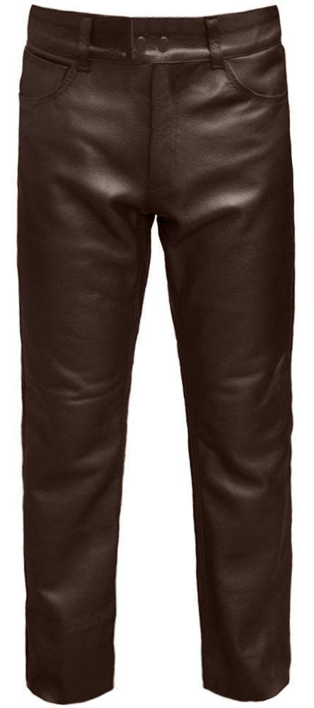 Classic Motorbike Trousers-Skintan Leather-Dark Fashion Clothing
