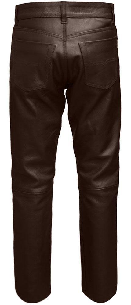 Classic Motorbike Trousers-Skintan Leather-Dark Fashion Clothing