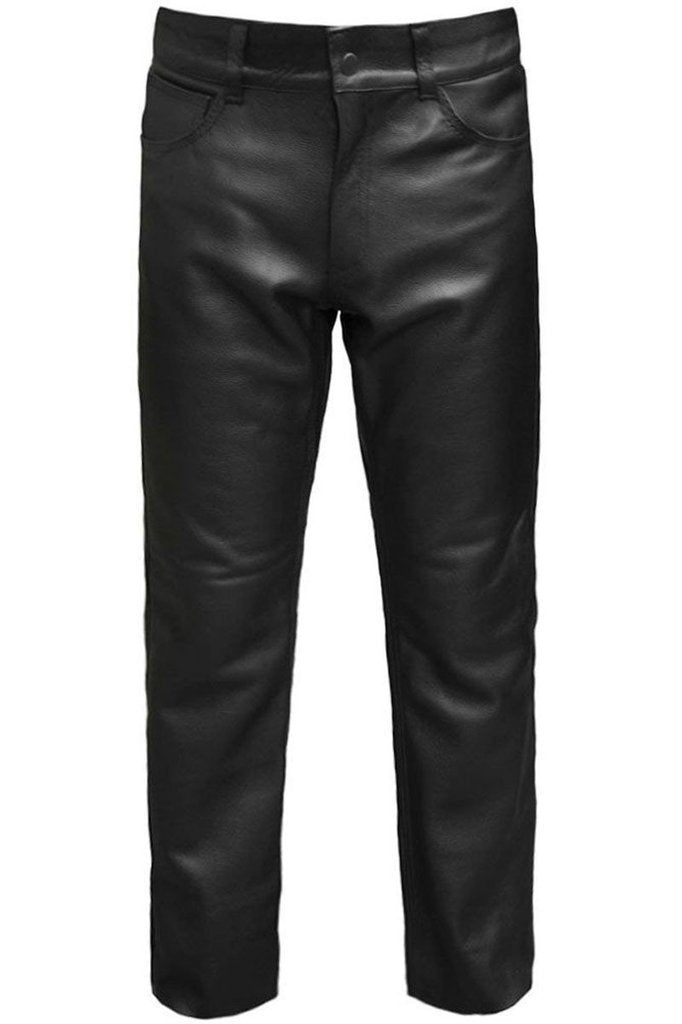 Classic Motorbike Trousers-Skintan Leather-Dark Fashion Clothing