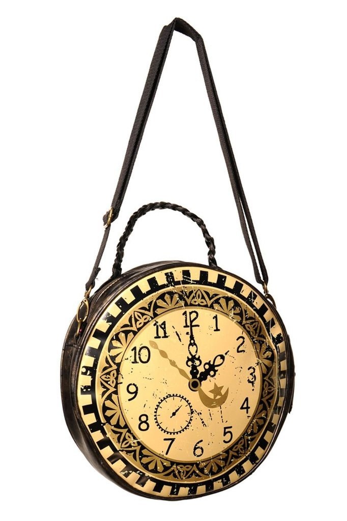 Clock Circular Round Bag-Banned-Dark Fashion Clothing