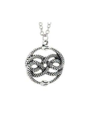 Coiled Snakes Lemniscate Pendant and Necklace - Kimberly-Dr Faust-Dark Fashion Clothing