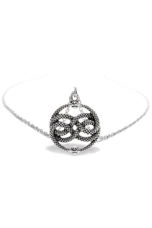 Coiled Snakes Lemniscate Pendant and Necklace - Kimberly-Dr Faust-Dark Fashion Clothing