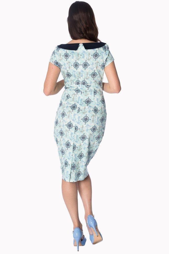 Compass Wiggle Dress-Banned-Dark Fashion Clothing