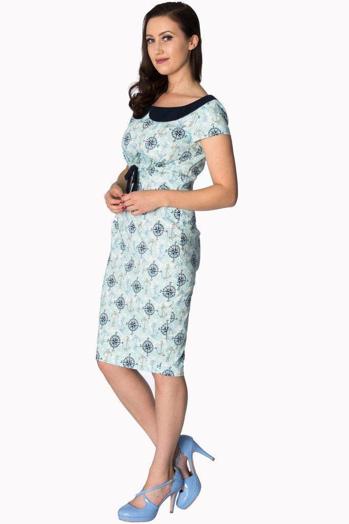 Compass Wiggle Dress-Banned-Dark Fashion Clothing