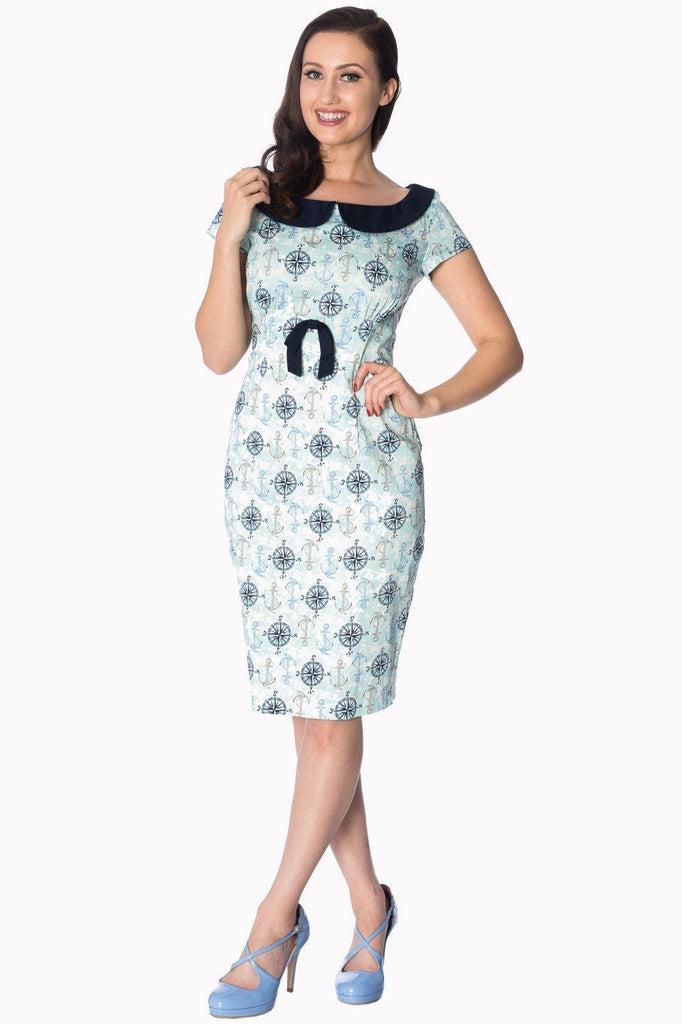 Compass Wiggle Dress-Banned-Dark Fashion Clothing