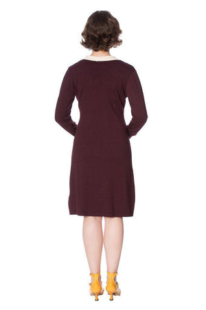 Contrast Jumper Dress-Banned-Dark Fashion Clothing