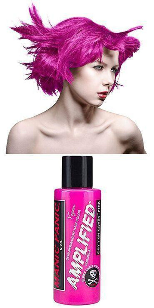 Cotton Candy Pink Amplified Semi-Permanent Hair Colour-Manic Panic-Dark Fashion Clothing