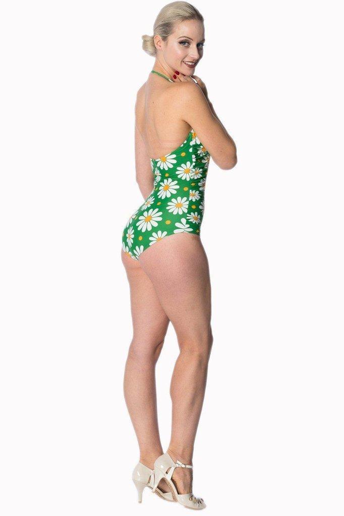 Crazy Daisy Halter Swimsuit-Banned-Dark Fashion Clothing