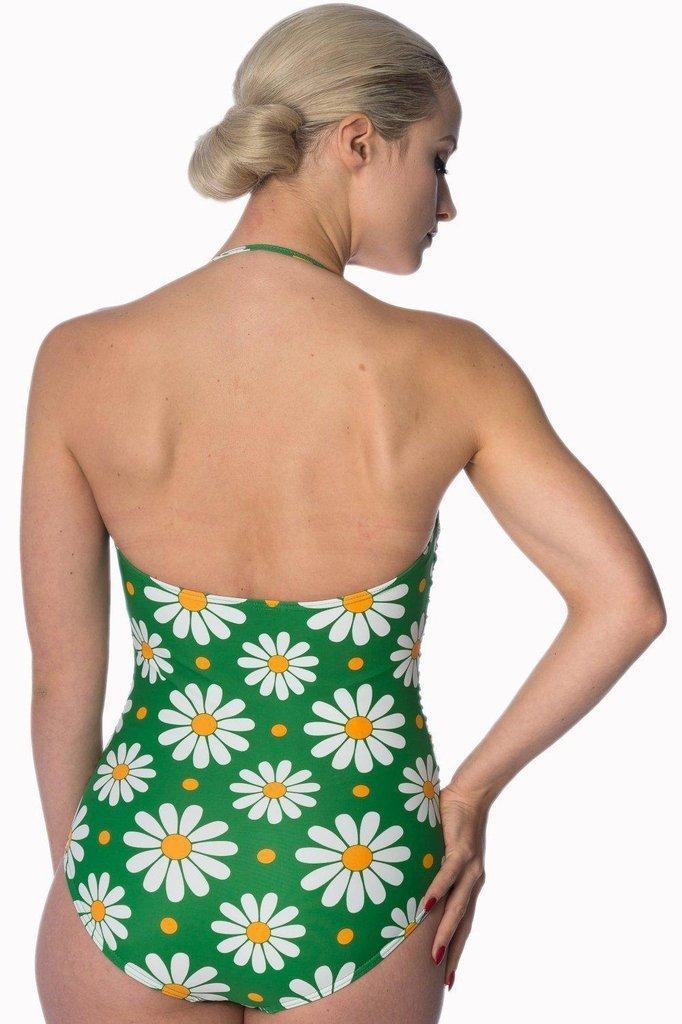 Crazy Daisy Halter Swimsuit-Banned-Dark Fashion Clothing